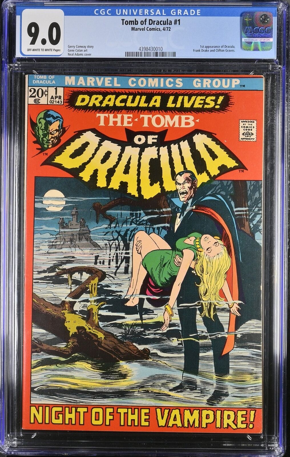 Tomb Of Dracula (1972) #1 CGC VF/NM 9.0 1st Appearance Neal Adams Cover