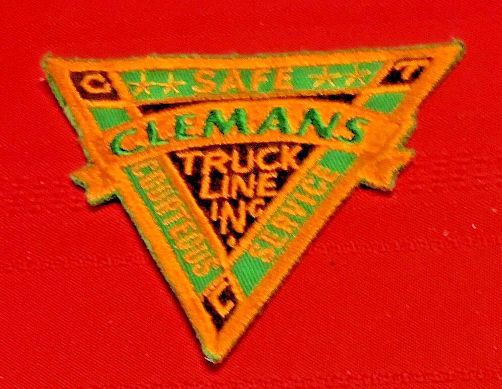 Clemans Truck Line driver patch 3-5/8 X 4 cheesecloth back #7085