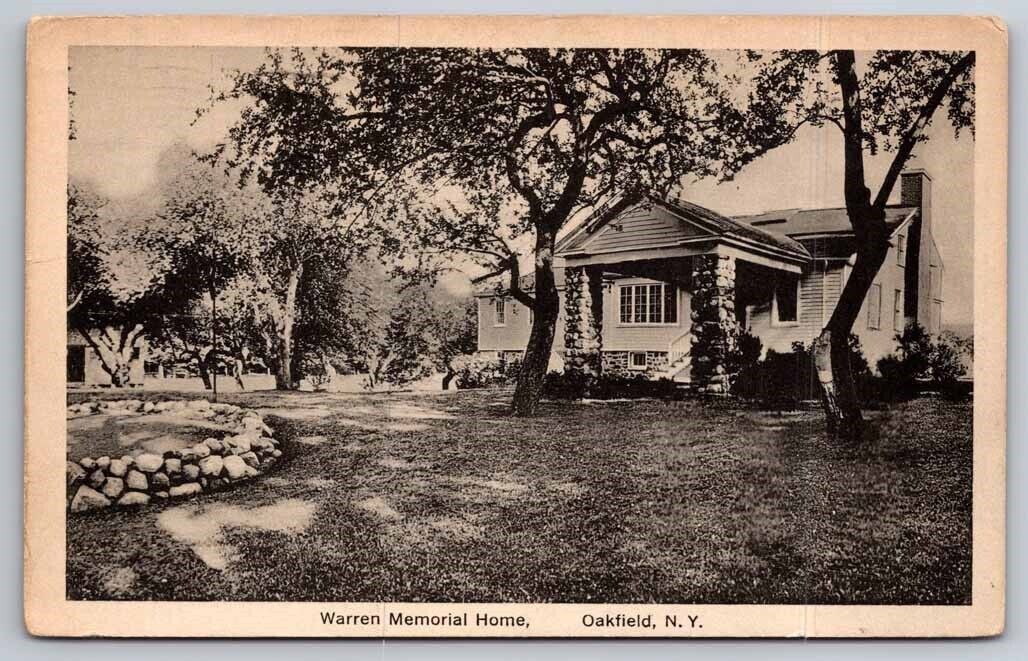 eStampsNet - Warren Memorial Home Oakfield NY 1935 Postcard 