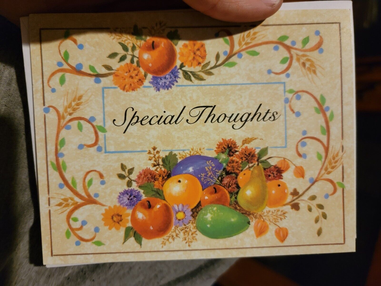 Vintage Greeting Card 1990s Made In USA Special Thoughts Fruit Design