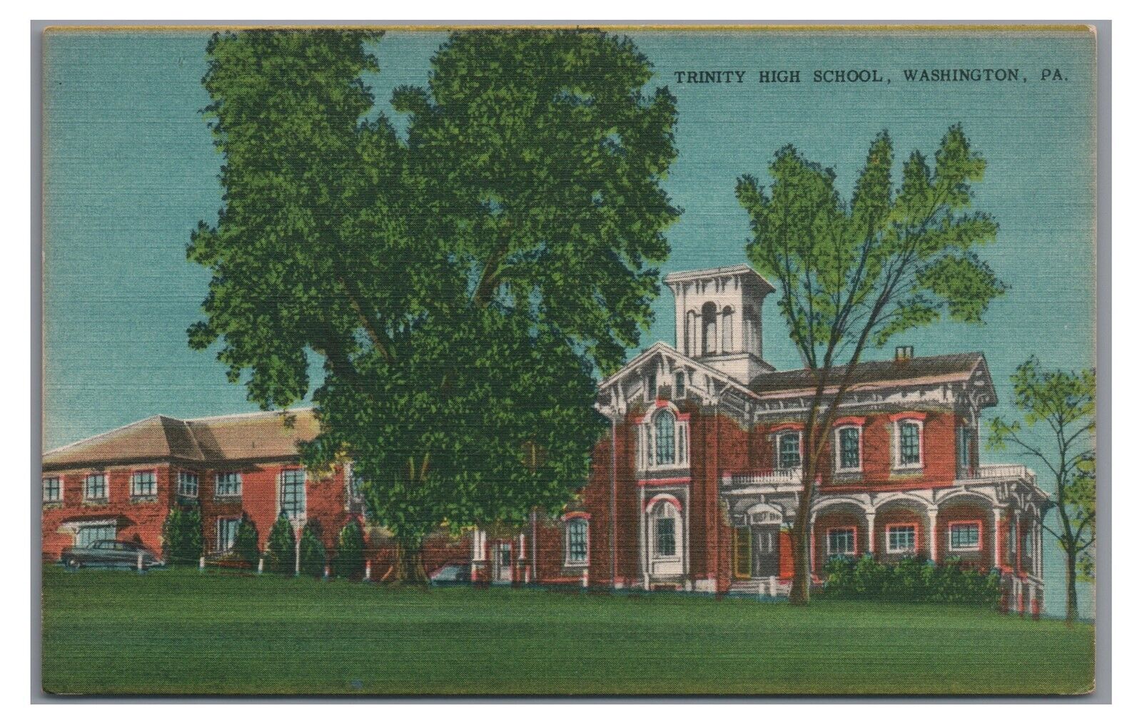 Trinity High School WASHINGTON PA County Pennsylvania Postcard
