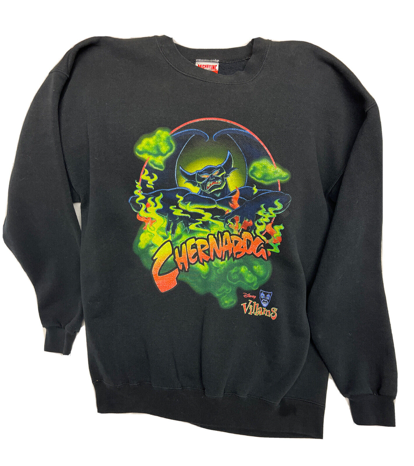 Vintage Rare Chernabog Disney Villains Sweatshirt Shirt Size XL Mickey, Inc.