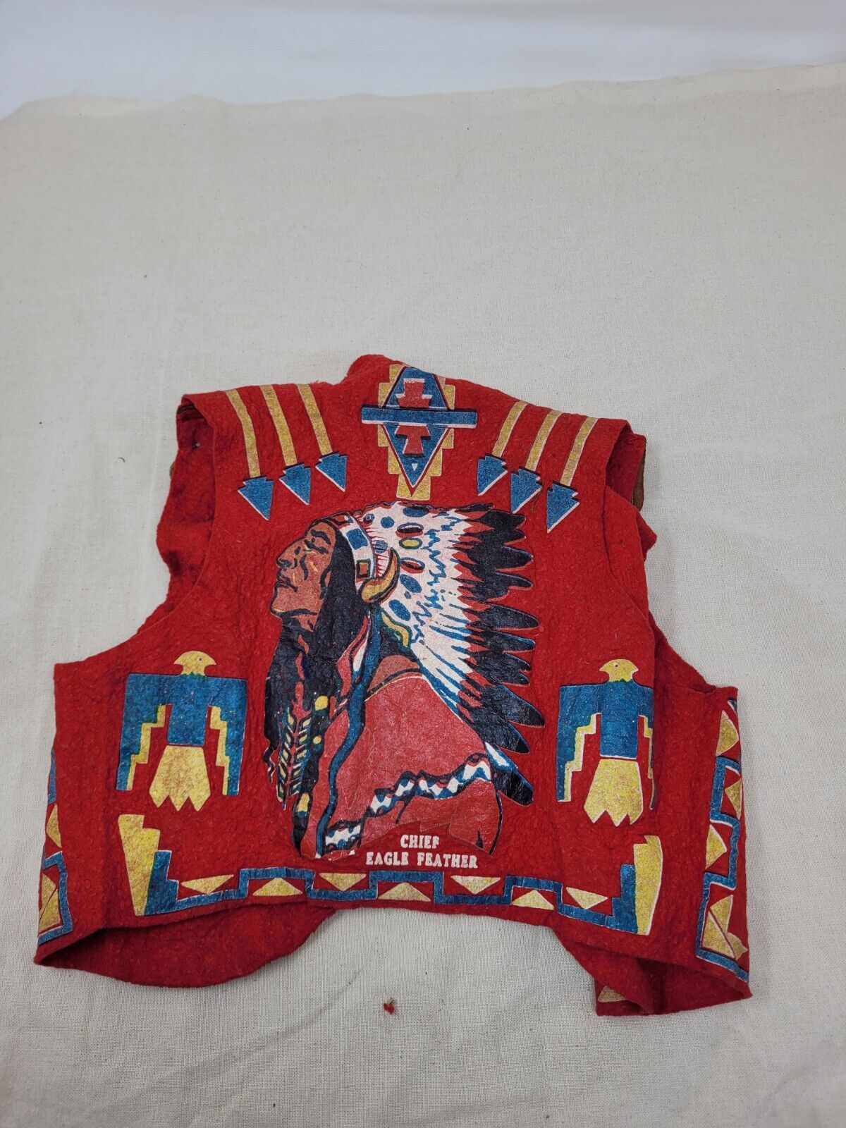 indian vest my little huckle berry This is a vintage children\'s red felt vest