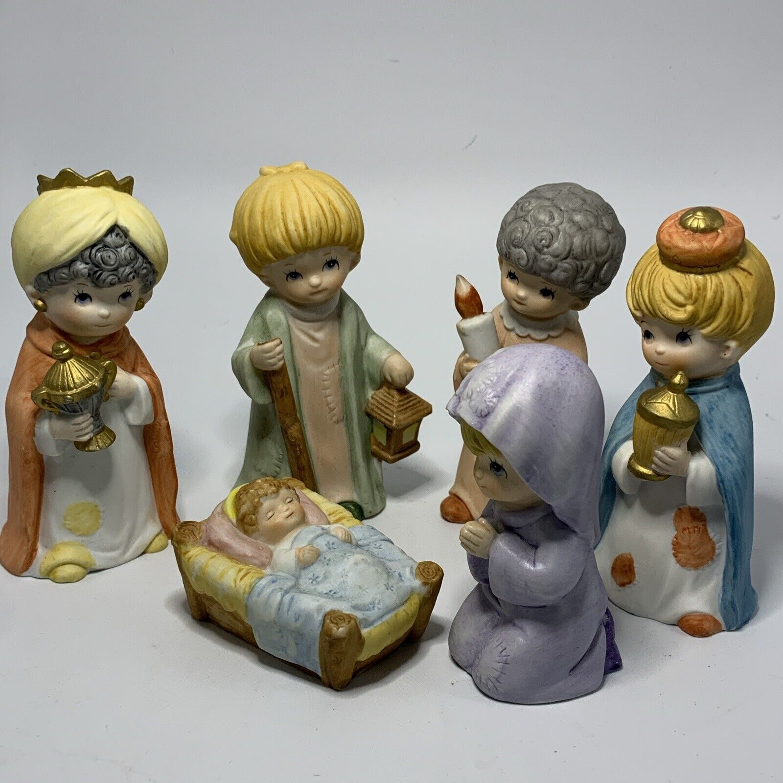 Homco Children\'s Nativity Set Vintage 6 Figurines