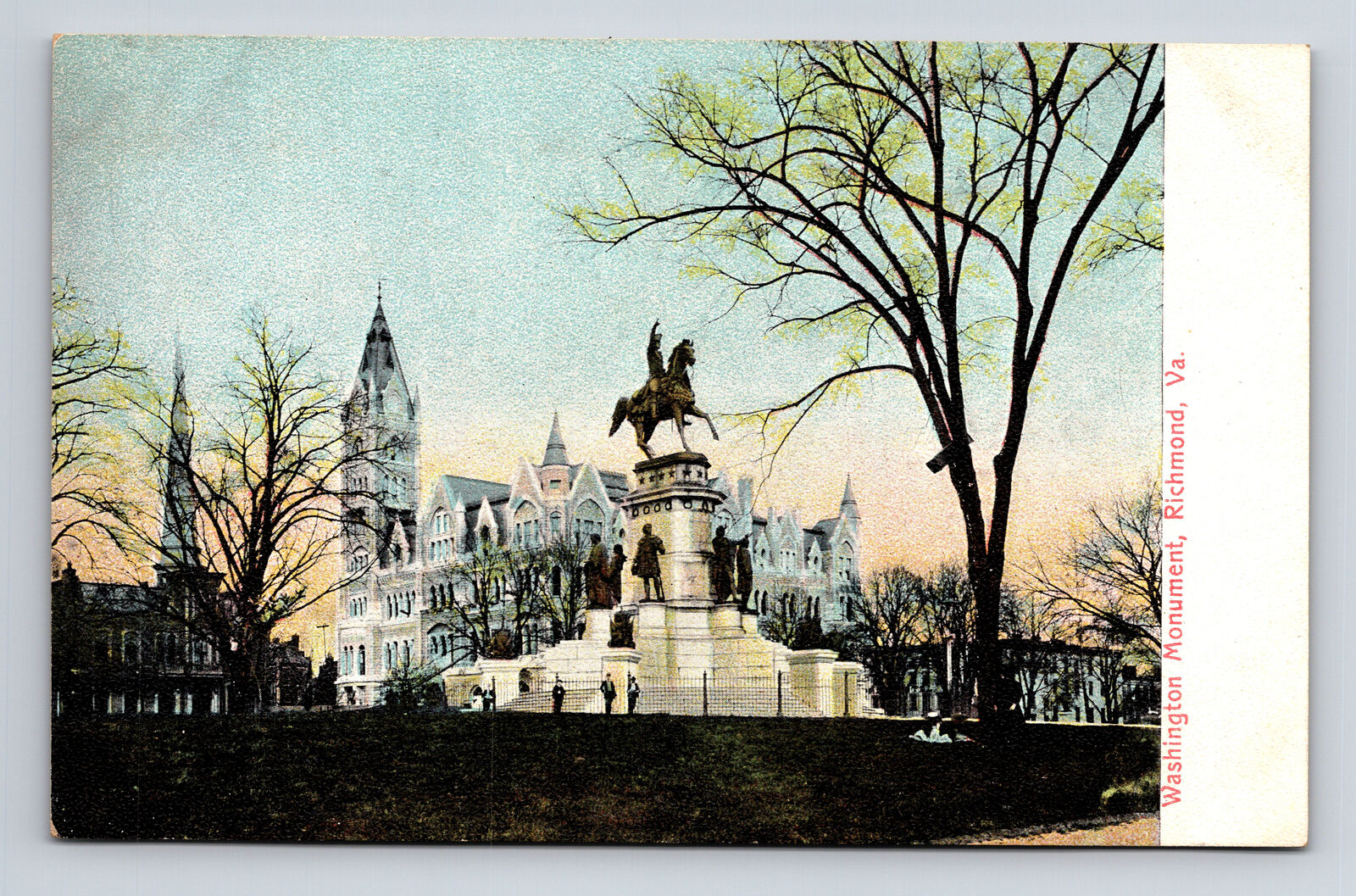 Washington Monument & New City Hall Building Richmond VA UDB Postcard