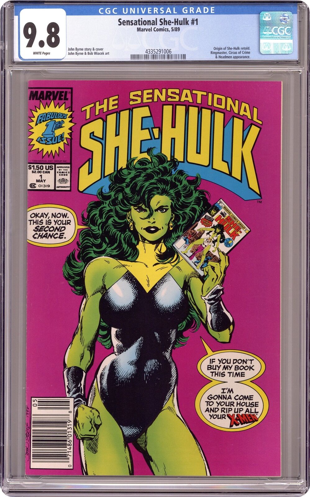 Sensational She-Hulk #1 CGC 9.8 1989 4335291006