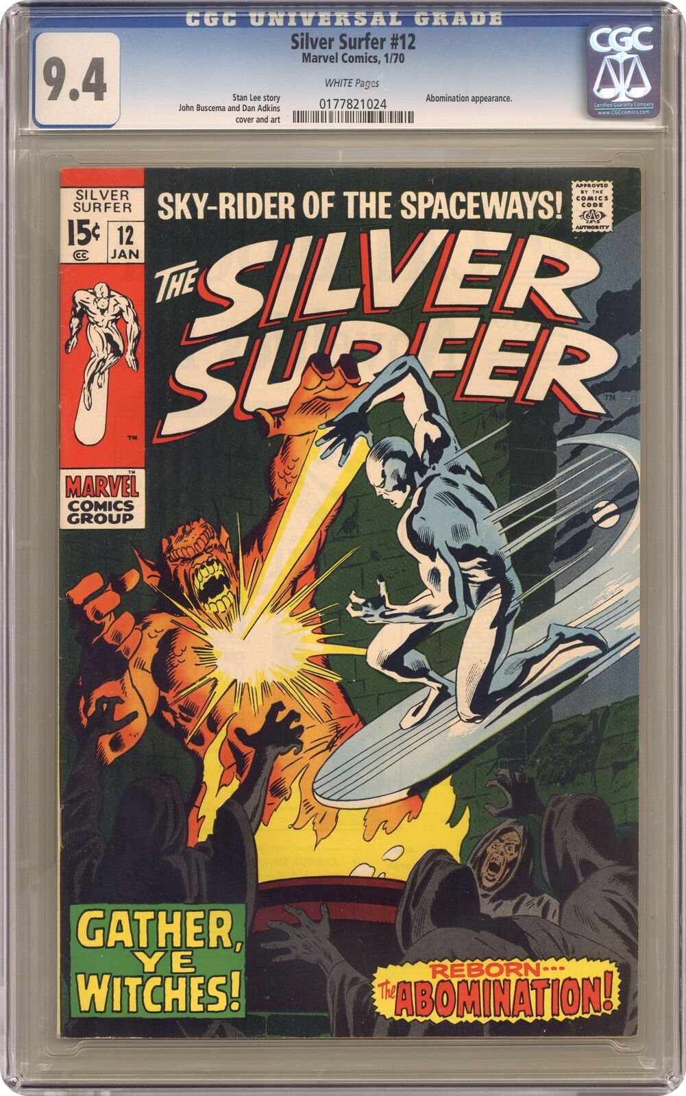 Silver Surfer #12 CGC 9.4 1970 0177821024