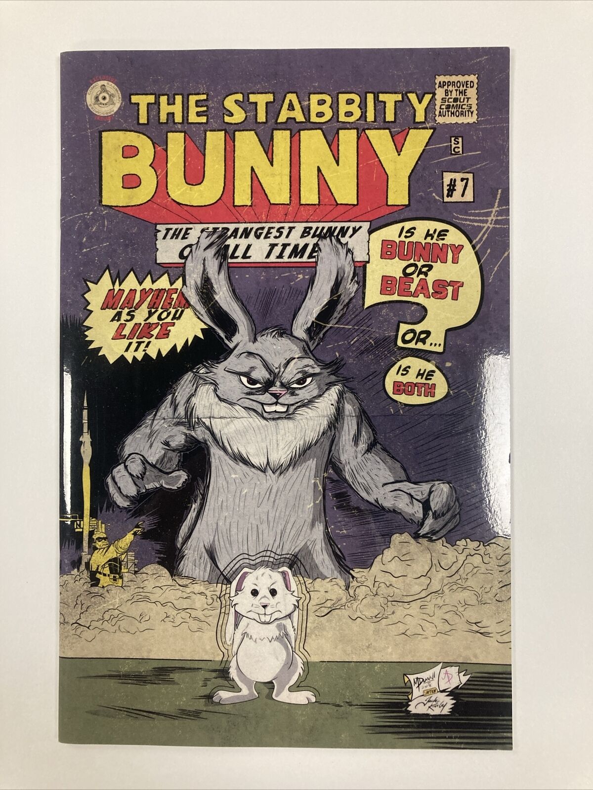 STABBITY BUNNY #7 SCOUT COMICS Hulk Homage Cover