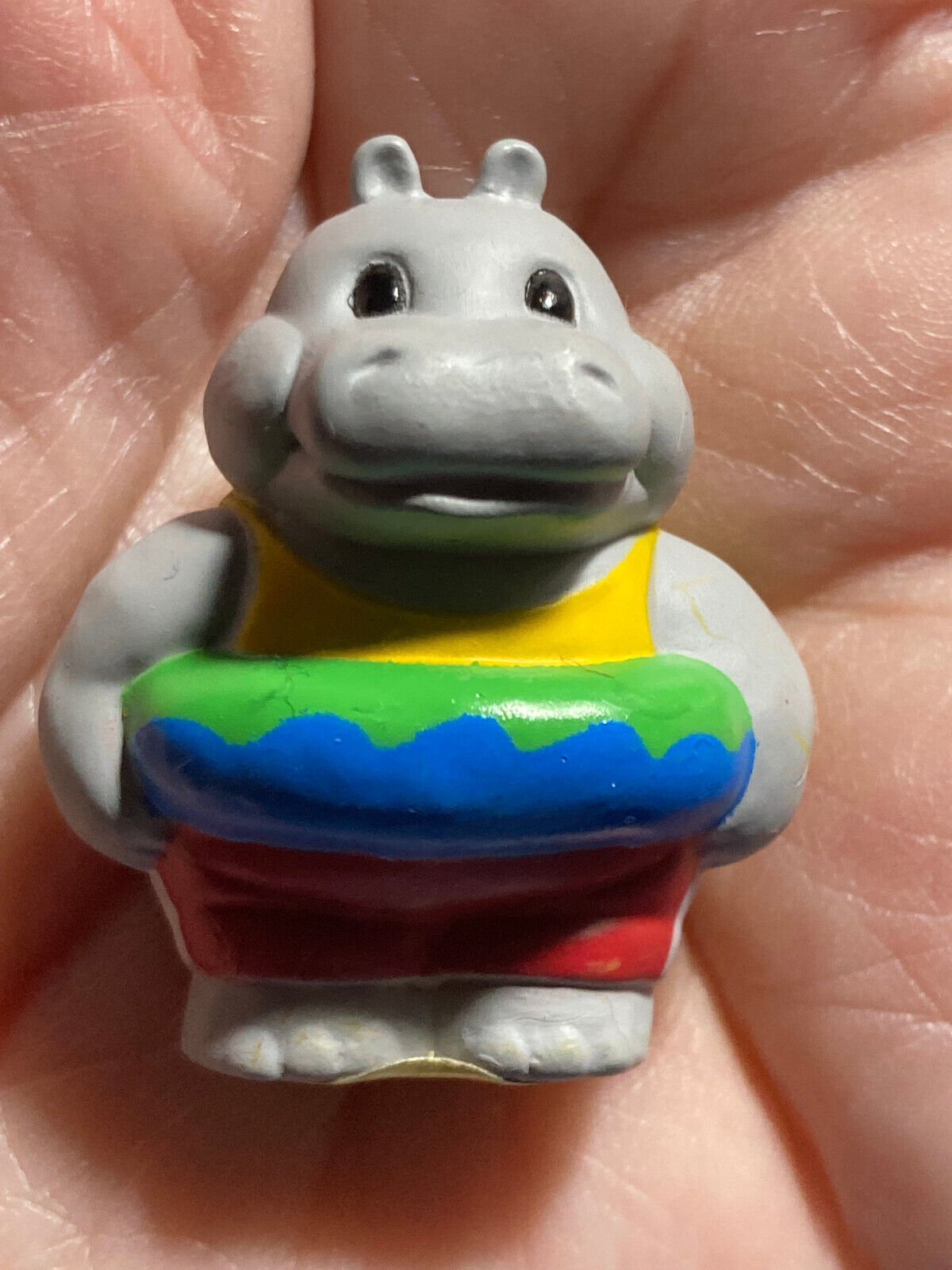 1993 Hallmark Merry Miniatures HIPPO IN INNERTUBE NEW with gold tag