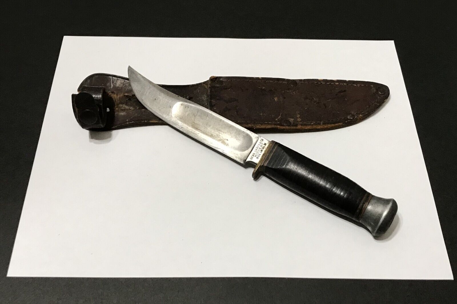Vintage 1930\'s Gebruder Grafrath Solingen Hunting Knife with Sheath