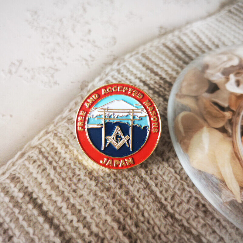Masonic Lapel Pins Badge Mason Freemason Japan Fujiyama 2.5cm Exquisite Present