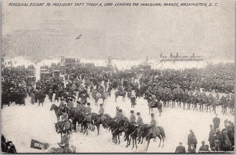 Vintage 1909 Washington, D.C. Postcard PRESIDENT TAFT Inaugural Parade Scene