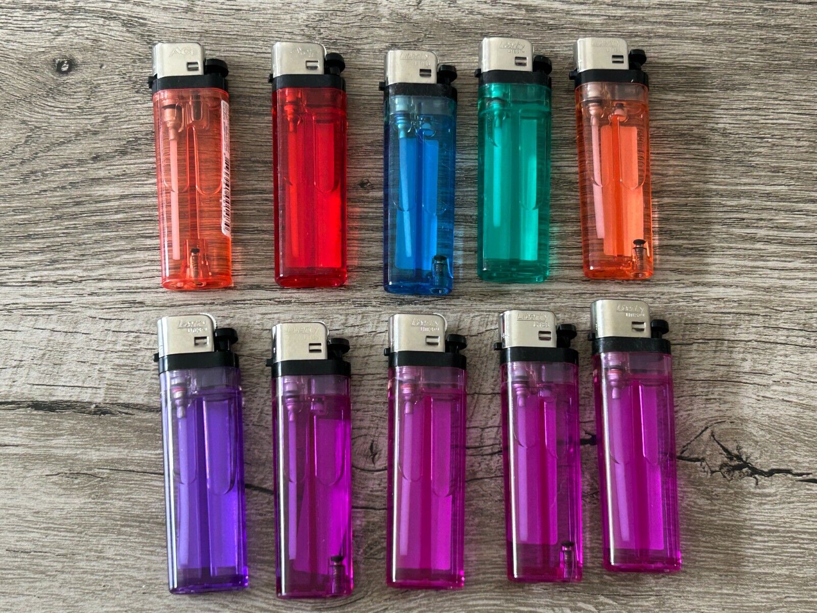 Lot of 10 Brand NEW Disposable Lighters Spark Wheel Full size ACE Liberty