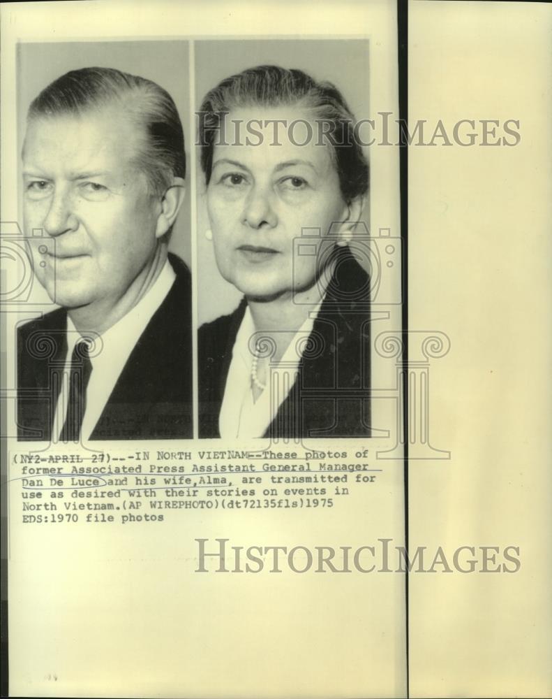 1970 Press Photo Associated Press Assistant General Manager Dan De Luce and Wife