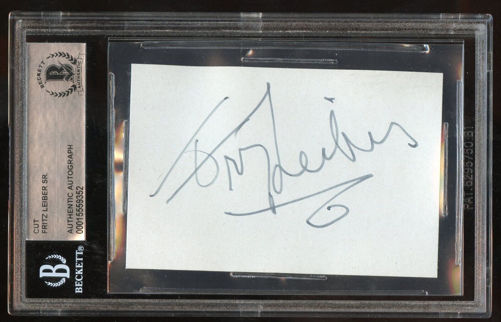 Fritz Leiber Sr. d1949 signed autograph 2x3 cut Actor as Caesar in Cleopatra BAS