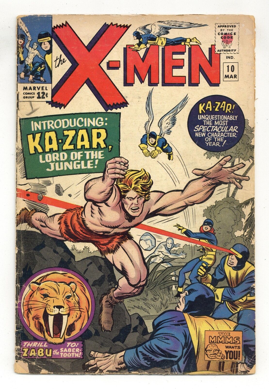 Uncanny X-Men #10 GD 2.0 1965 1st SA Ka-Zar