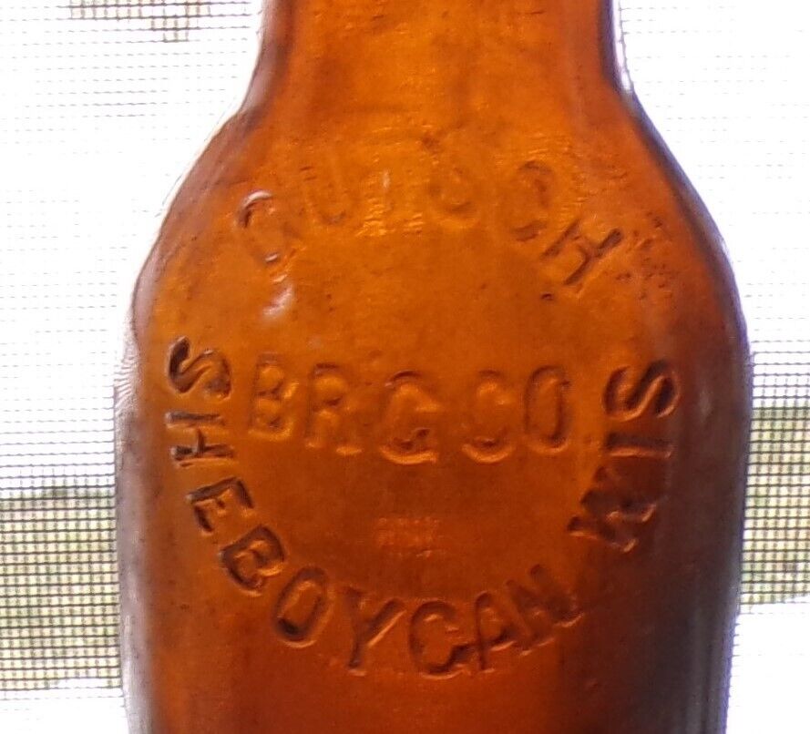 Gutsch Brewery, Sheboygan, Wis. embossed pre-prohibition crown top beer  bottles