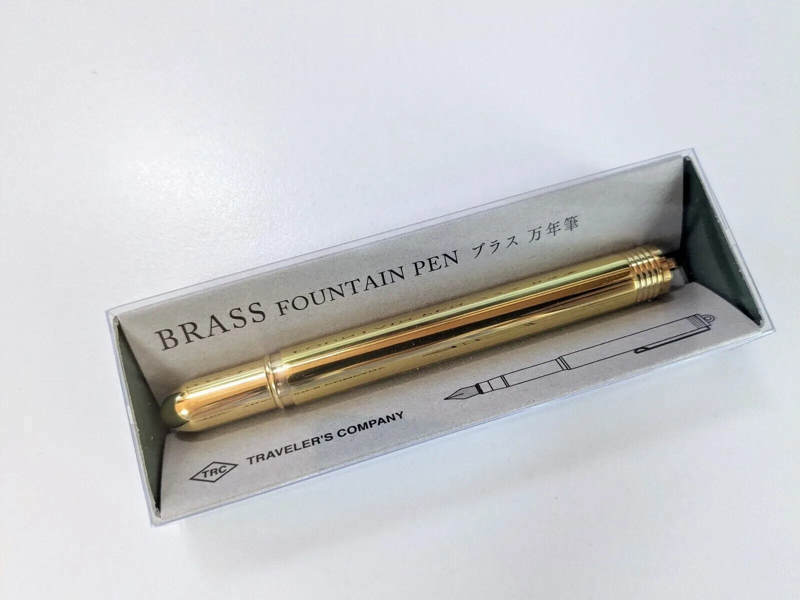 TRC Traveler's Company Solid Brass Fountain Pen Fine nib 38076006