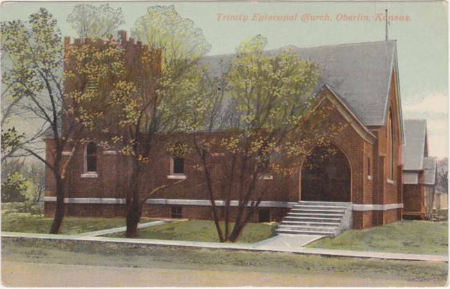 The Trinity Episcopal Church - Oberlin KS, Kansas - DPO 1911 - DB