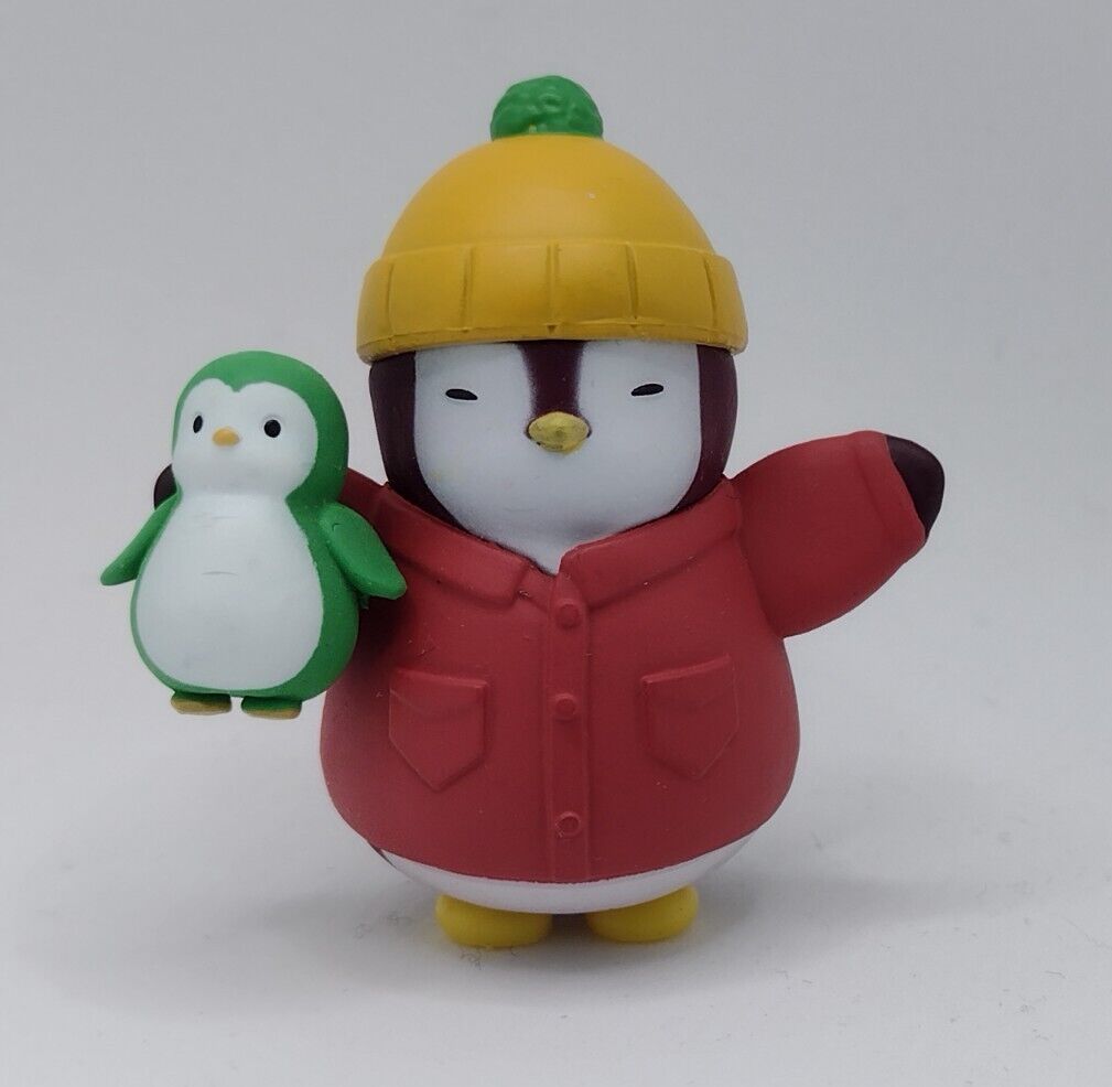 Pudgy Penguin Collectible Figure With Green Baby Penguin