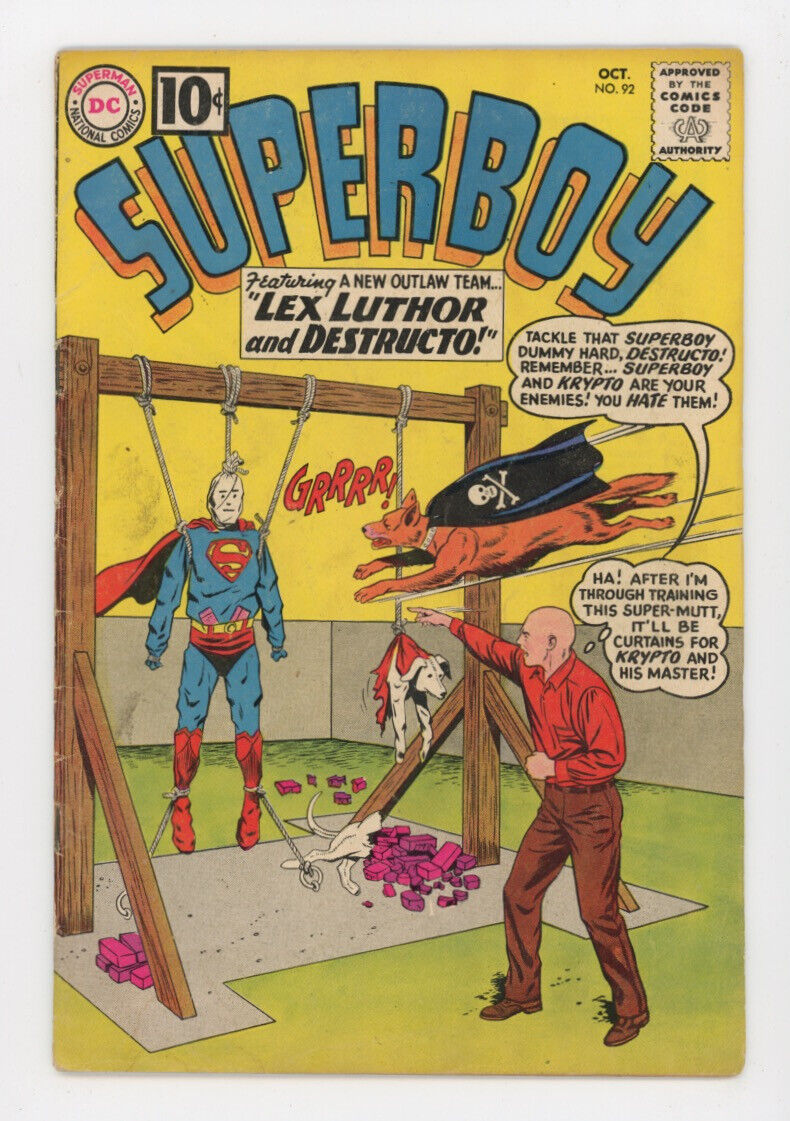 Superboy 92 Krypto vs Destructo, Luthor\'s killer dog, discounted for 2\