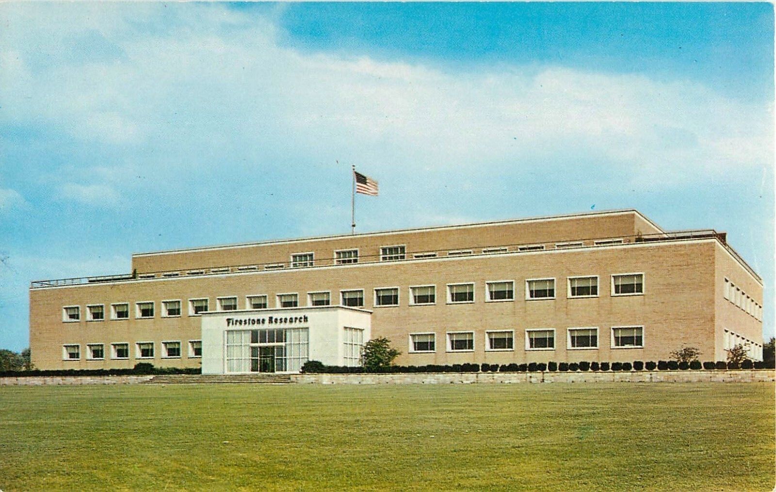 c1950s Firestone Tires Research Laboratory, Akron, Ohio Postcard