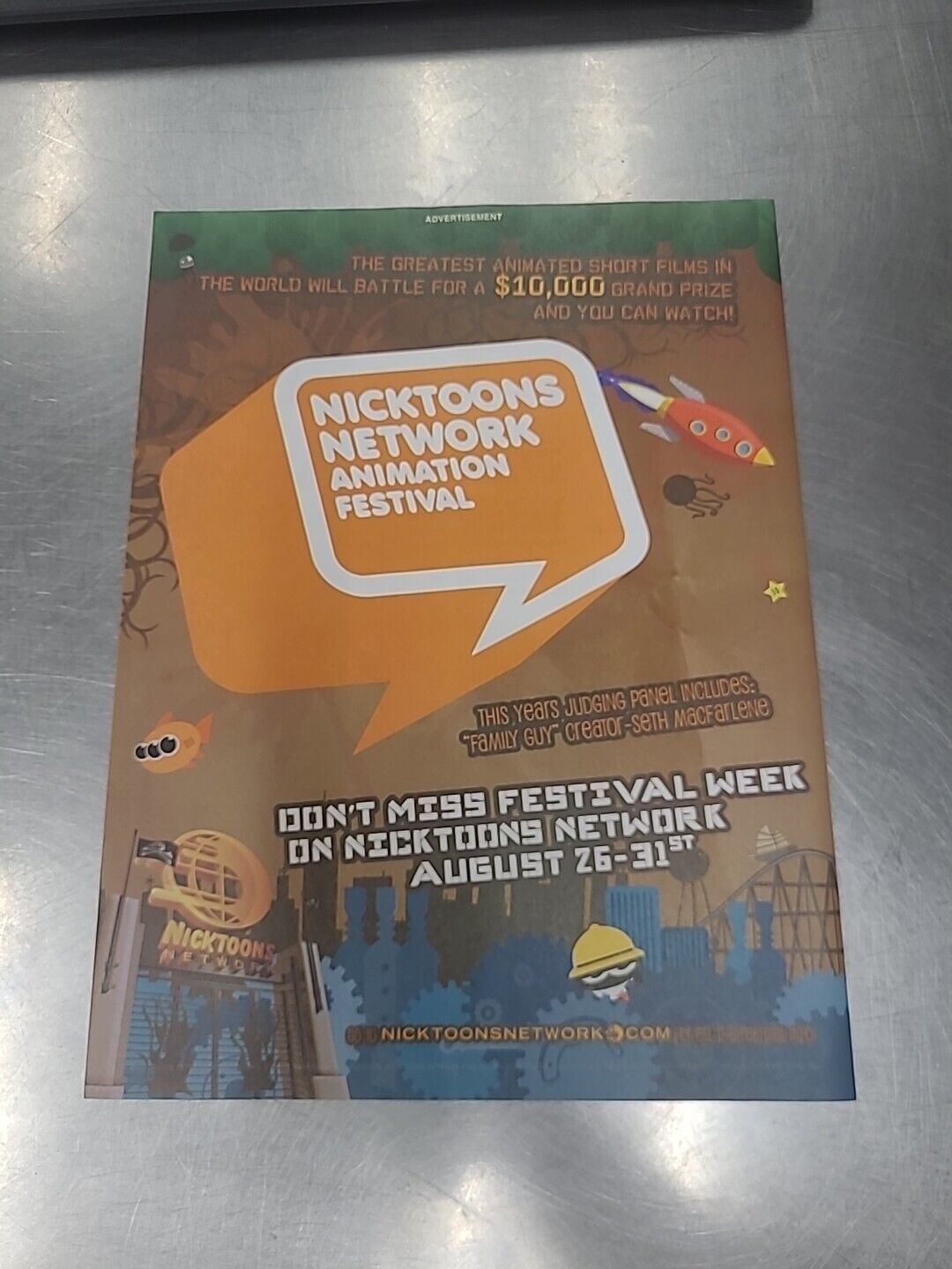 Nicktoons Network Animation Festival Print Ad 2006 8x11 Great To Frame 