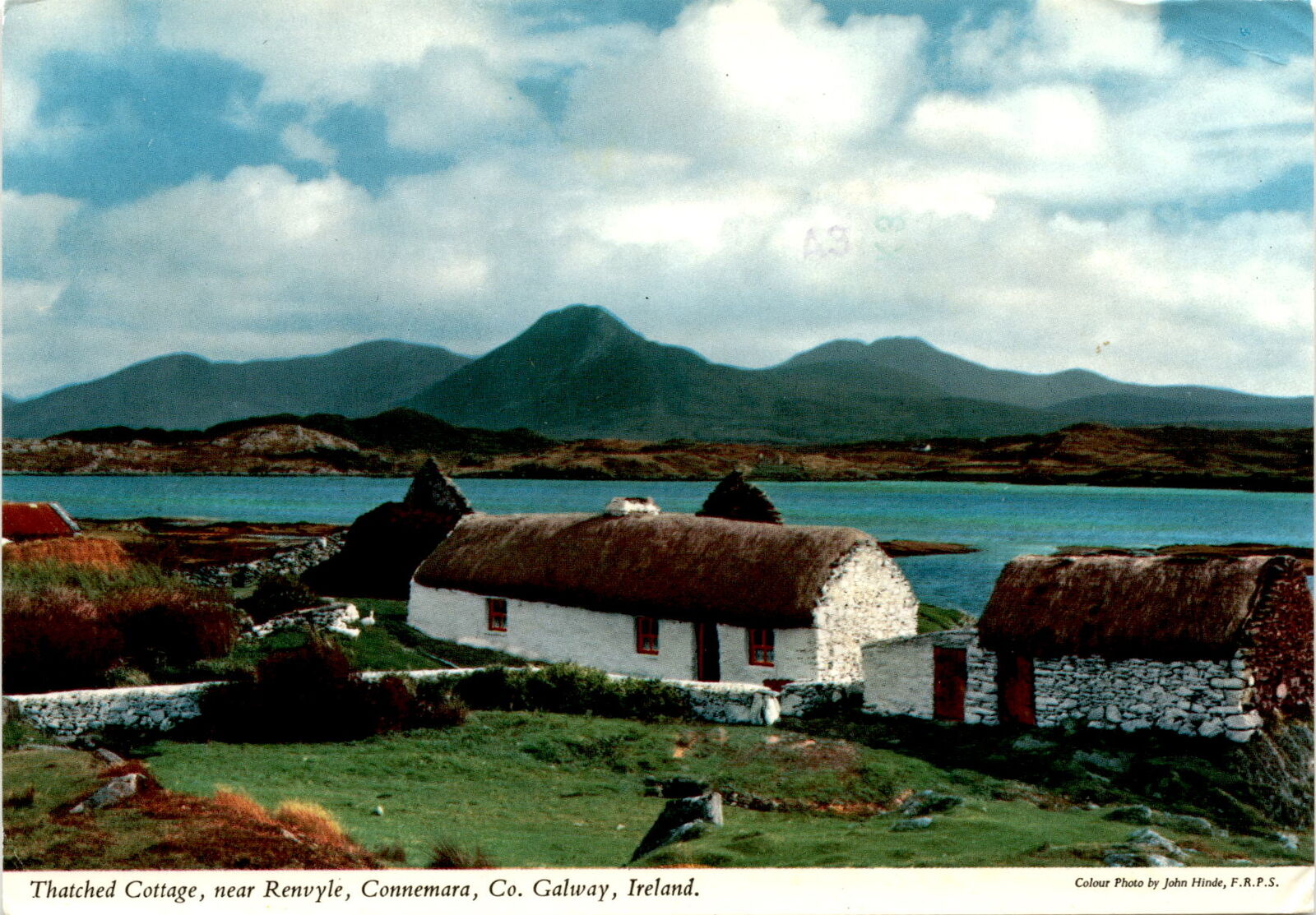 Thatched cottage, Renvyle, Connemara, County Galway, Ireland, John H Postcard