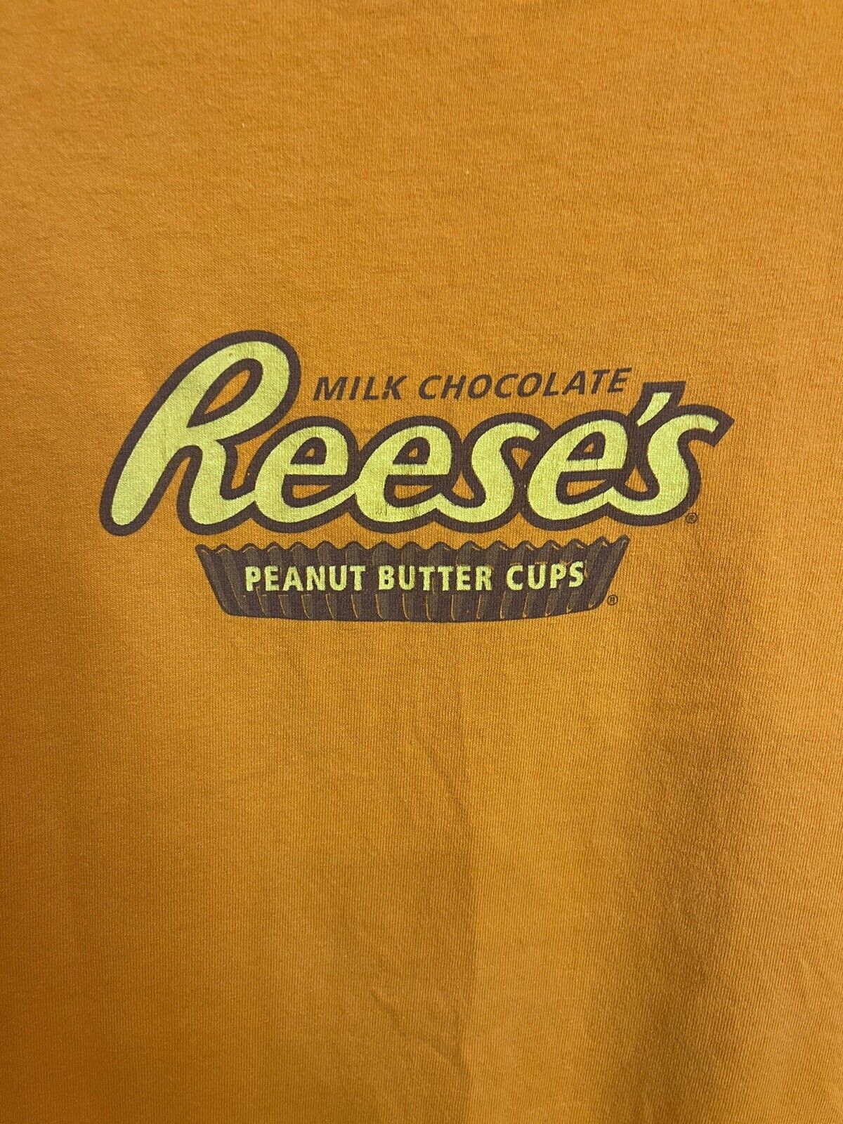 Vintage Reese\'s Peanut Butter Cups Hershey\'s T-Shirt Adult M  Orange Candy Rare