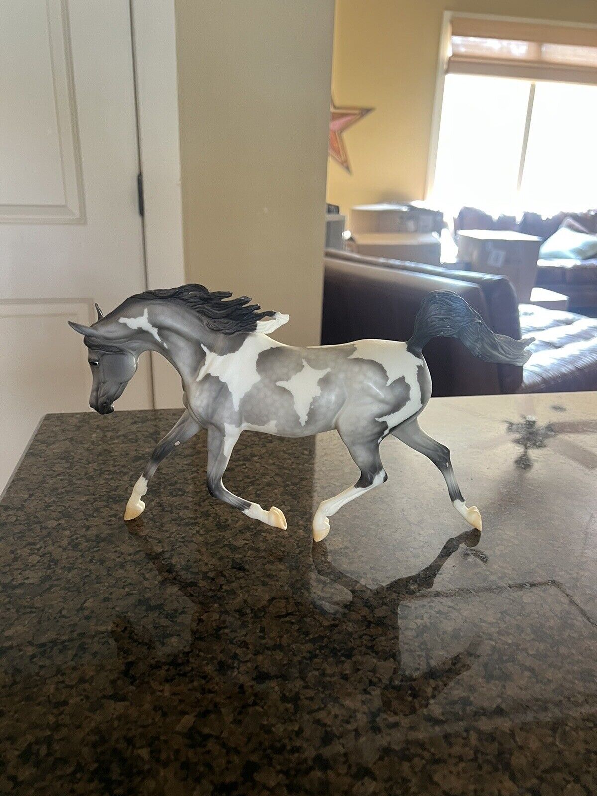 Breyer Partly Cloudy Weather girl - Dapple Gray on Trotting Arabian Mare Mold