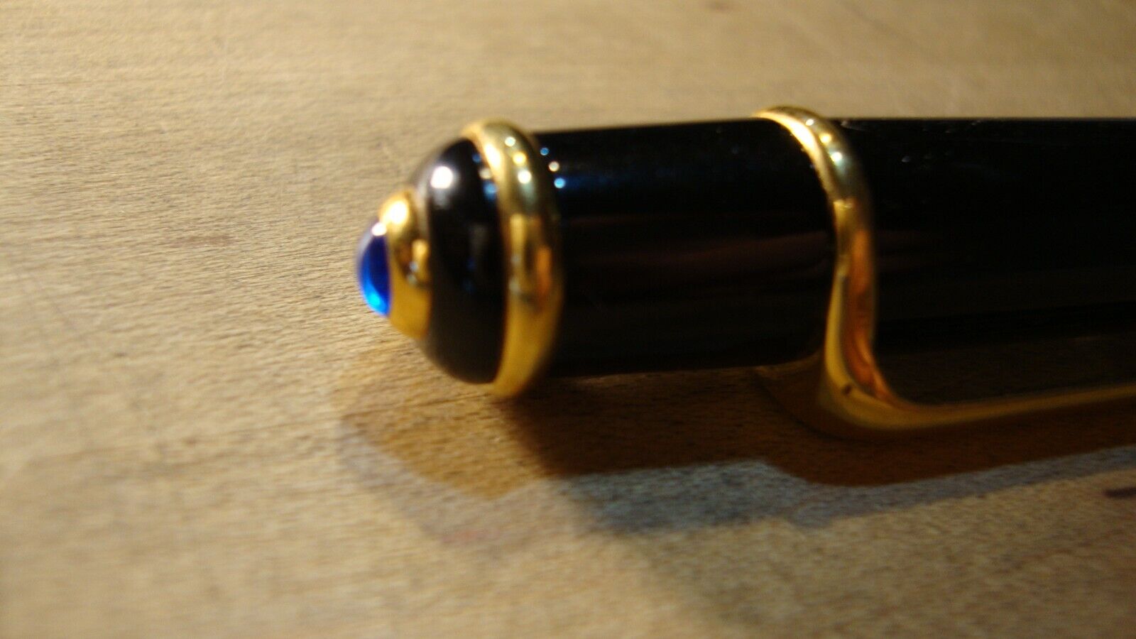 Cartier Ballpoint Pen Diabolo Black Resin  Gold Finish # 257601