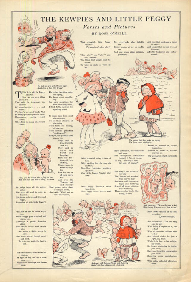 Rose O\'Neill: The Kewpies & Little Peggy magazine page 1914