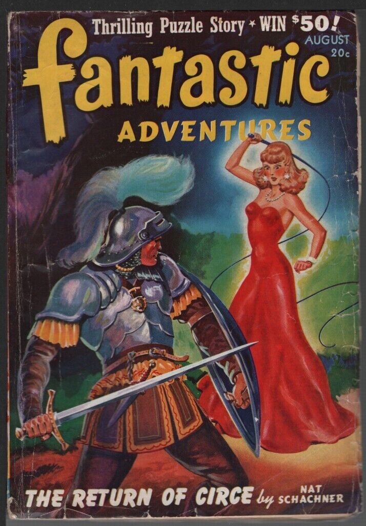 Fantastic Adventures 1941 August.   Pulp