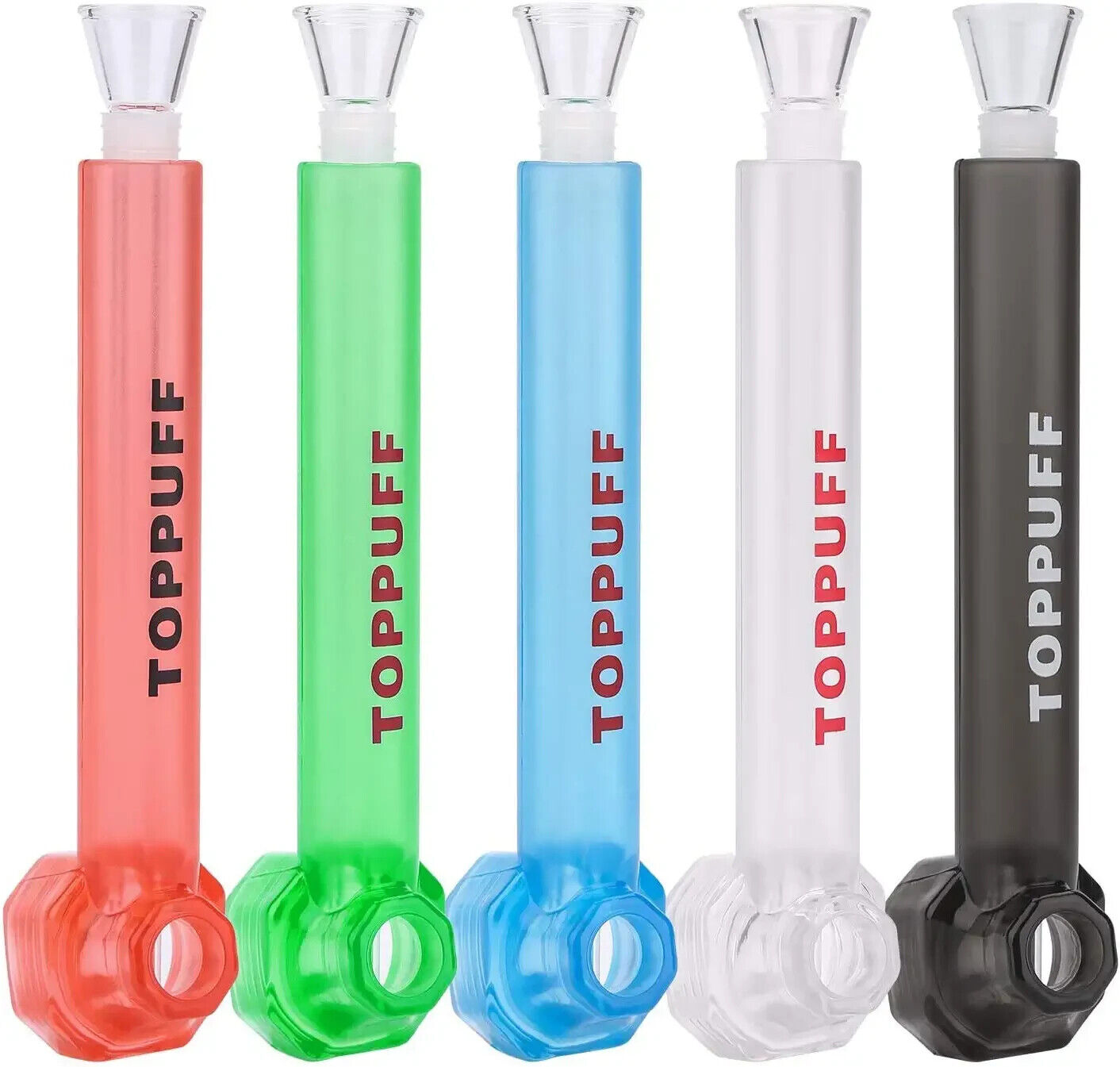 5 Units Random Colors Top Puff Premium Portable Hookah Bottle Water Glass Bong