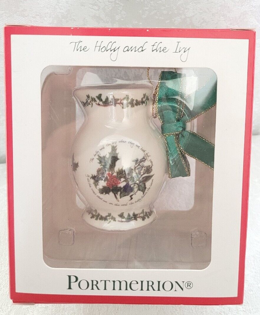 Portmeirion Holly & Ivy Pitcher Ornament NEW