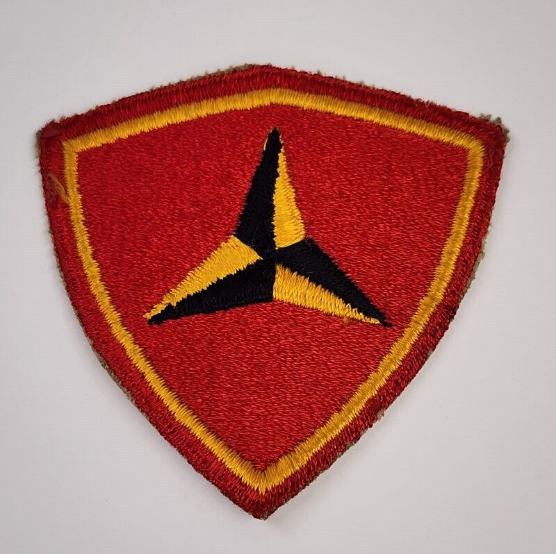 WWII ORIGINAL USMC Third 3rd Marine Division Embroidered Patch