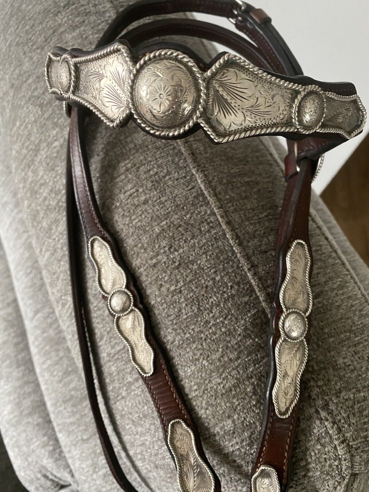 Beautiful STERLING Silver Headstall horse bridle Show