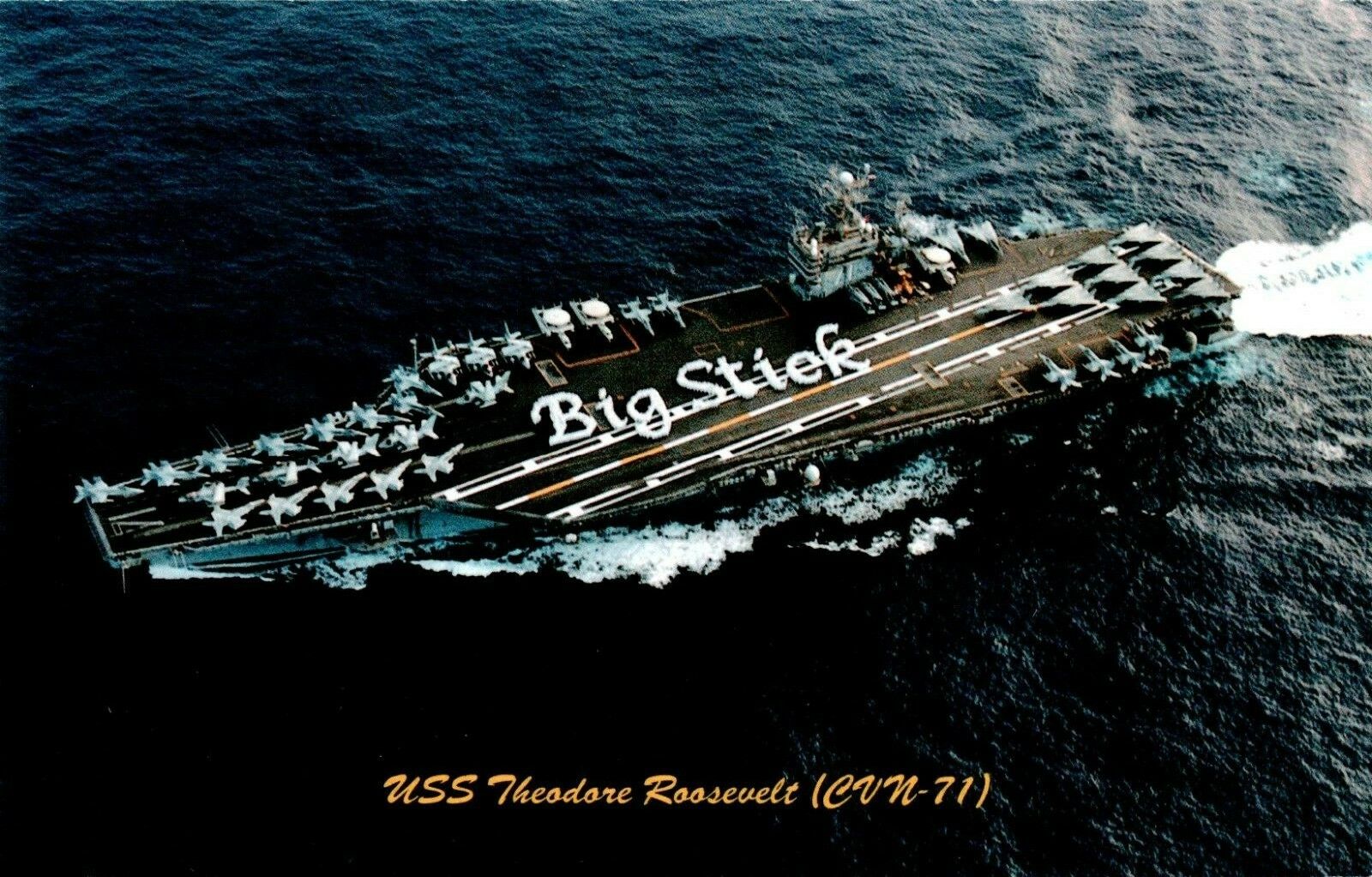 Postcard USS Theodore Roosevelt CVN-71 Aircraft Carrier