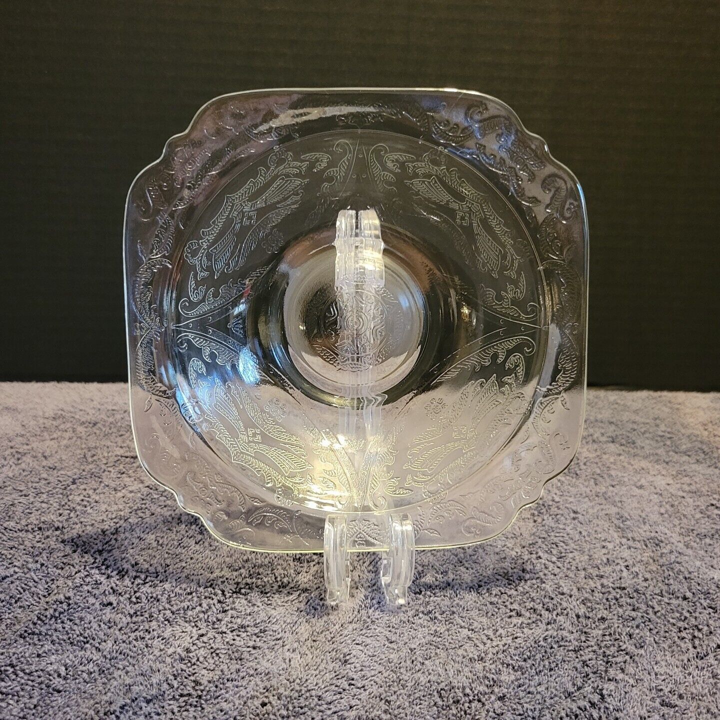 Federal Glass Clear Madrid Recollection Soup/Salad Bowl 1970s 