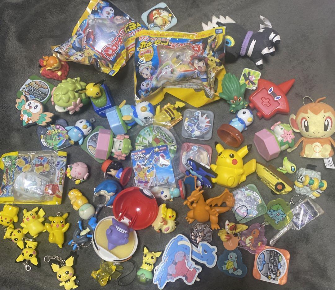 Pokemon Goods lot Pikachu figure Stamp bulk sale key chain strap  