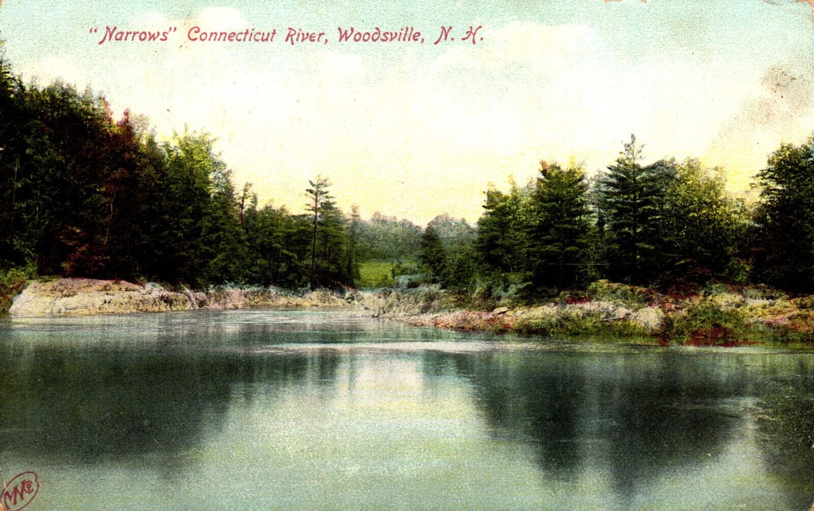 Postcard Narrows, Connecticut river Woodsville, New Hampshire