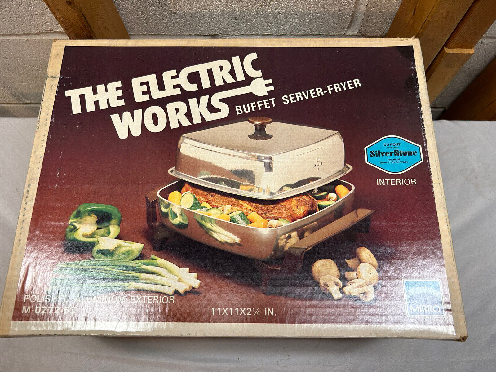 MIRRO The Electric Works Polished Aluminum Buffet Server-Fryer~New & Unopened