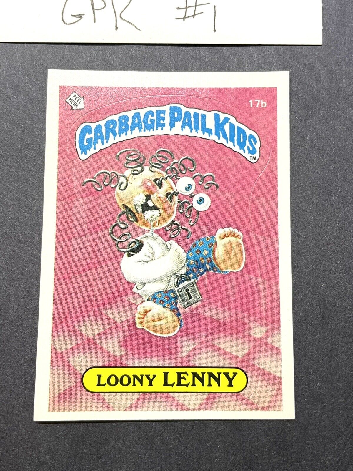Loony Lenny - 1985 Topps GPK Garbage Pail Kids OS1 Series 1 #17b - Glossy - NM/M