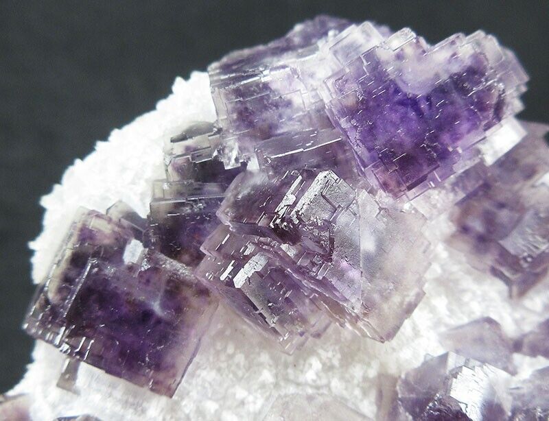 16.7cm 269g GEM cubic purple Fluorite&Quartz crystal,Zhejiang,China