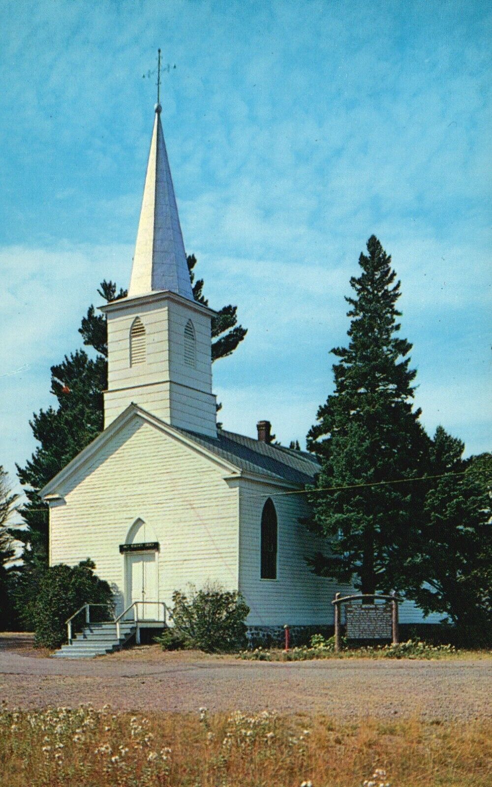 Postcard MI Eagle Harbor Holy Redeemer Catholic Church 1959 Vintage PC b8908