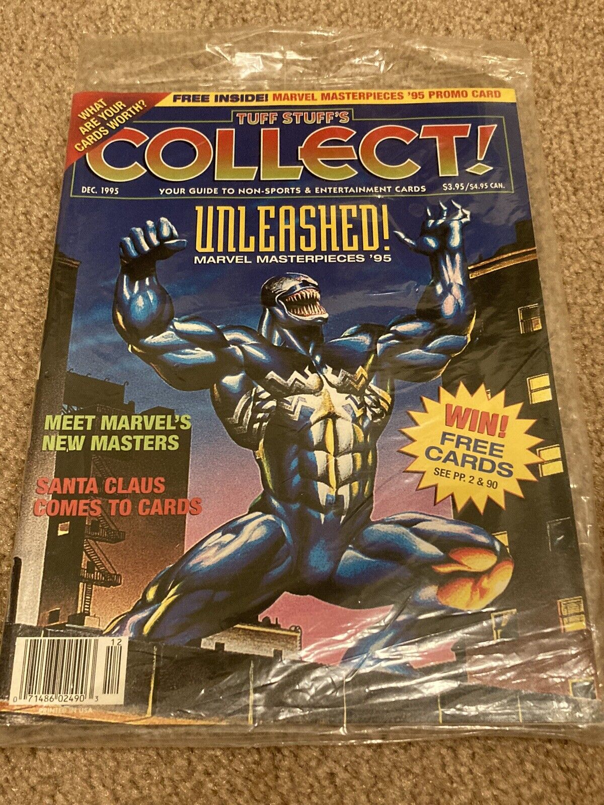 Tuff Stuff Collect Dec 1995 SEALED Marvel Masterpieces 4-card Uncut Sheet Promo