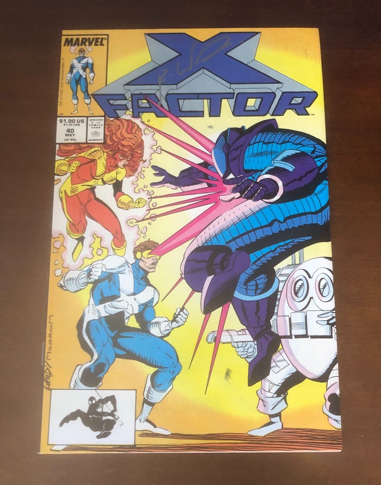 X-FACTOR #40 NM Signed ROB LIEFELD 1989 X-Men