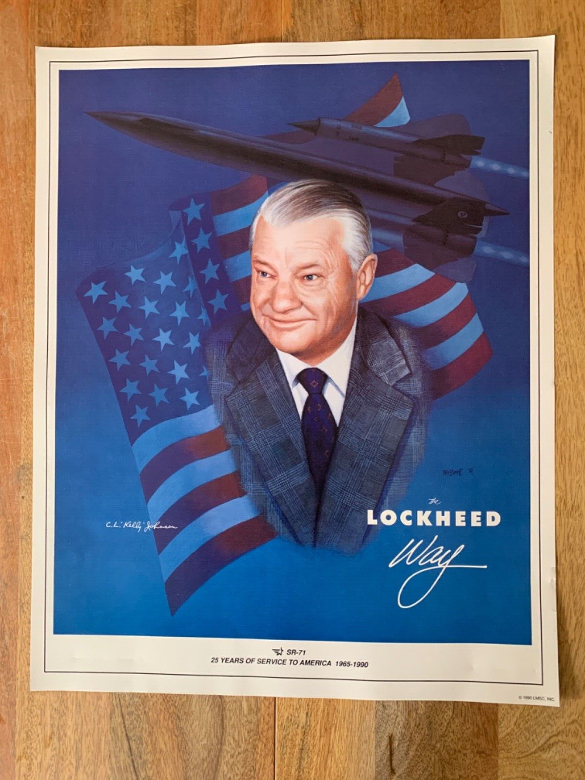 The Lockheed Way Poster CL Kelly Johnson SR-71 25 Years of Service 1965-1990