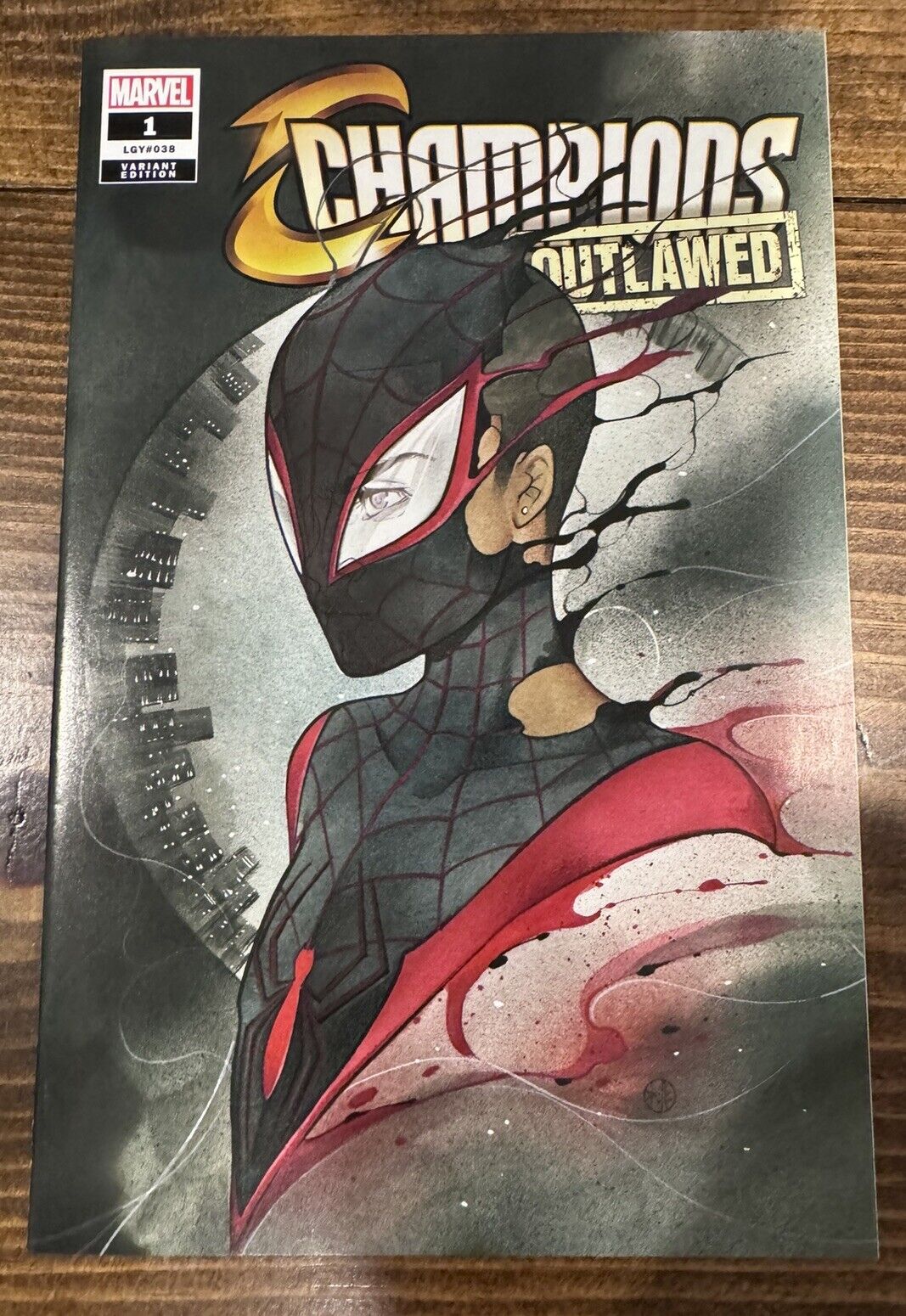 CHAMPIONS OUTLAWED 1 (2020) MILES MORALES PEACH MOMOKO VARIANT COVER LGY #38