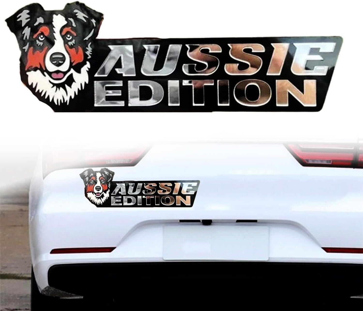 3D Dog Edition Car Badges Laser Cutting Car Vehicle Emblem Exterior Decoration